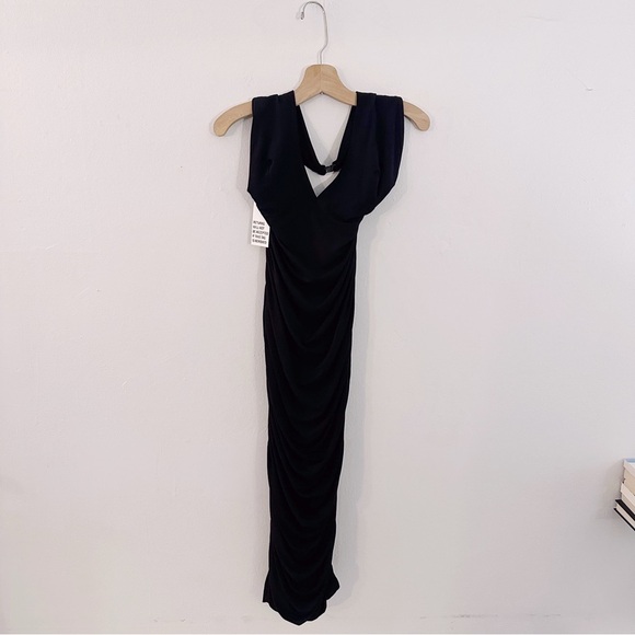 Bumpsuit The Ruched Halter Evening Dress Black Pregnancy Maternity NWT - Picture 2 of 8